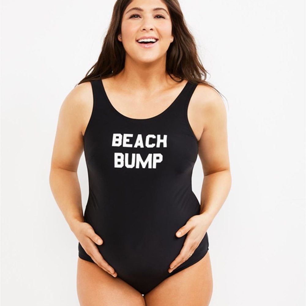 Motherhood Maternity M Black One-Piece Swimsuit